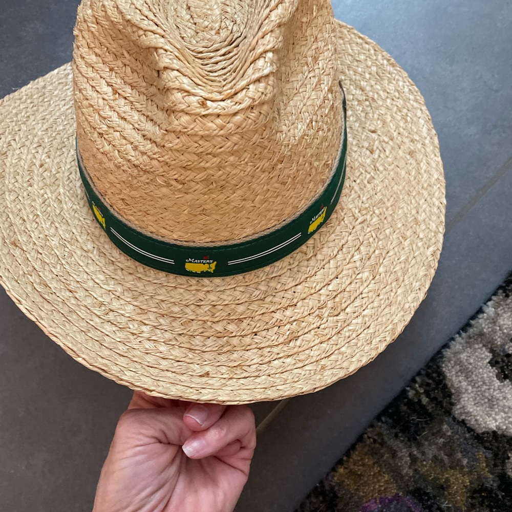 Unisex Masters Natural Straw Hat with Green Band with the famous logo!!